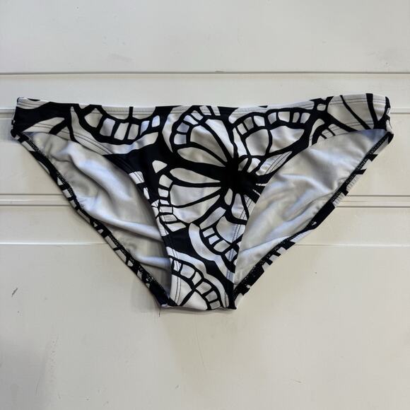 Old Navy Black White Butterfly Bikini Bottoms Womens Size Medium M - Picture 1 of 4